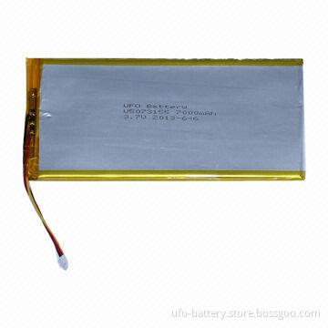 Rechargeable Lithium Polymer Battery with 3.7V, 7,000mAh for Tablet PC